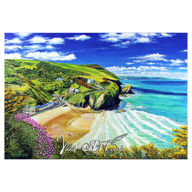Llangrannog from Cwmtydu path