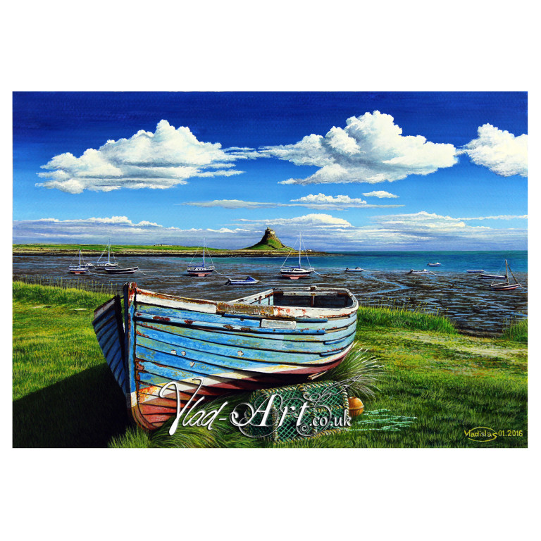 Old lobster boat in Lindisfarne