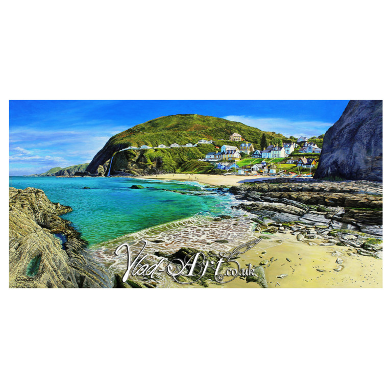 Tresaith beach Panorama