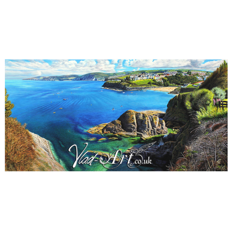 Aberporth from the cliffs panorama Aberporth from the cliffs panorama